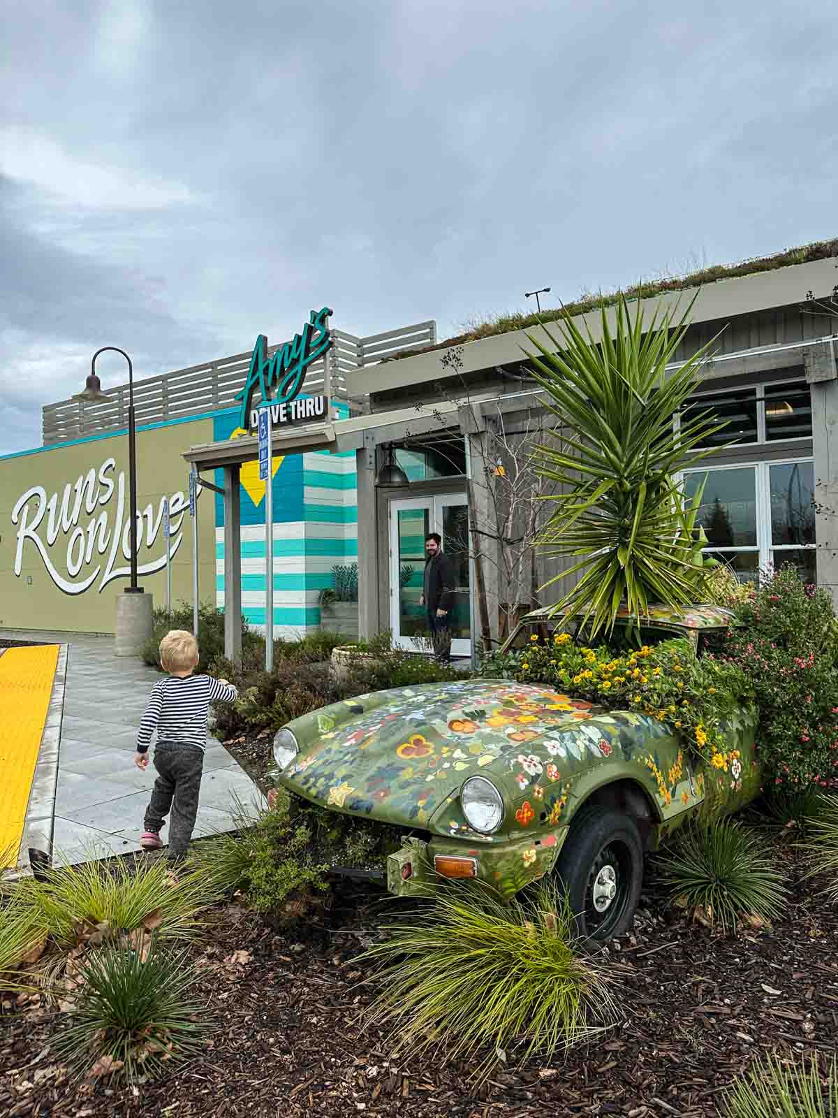 The exterior of Amy's Drive Thru restaurant.