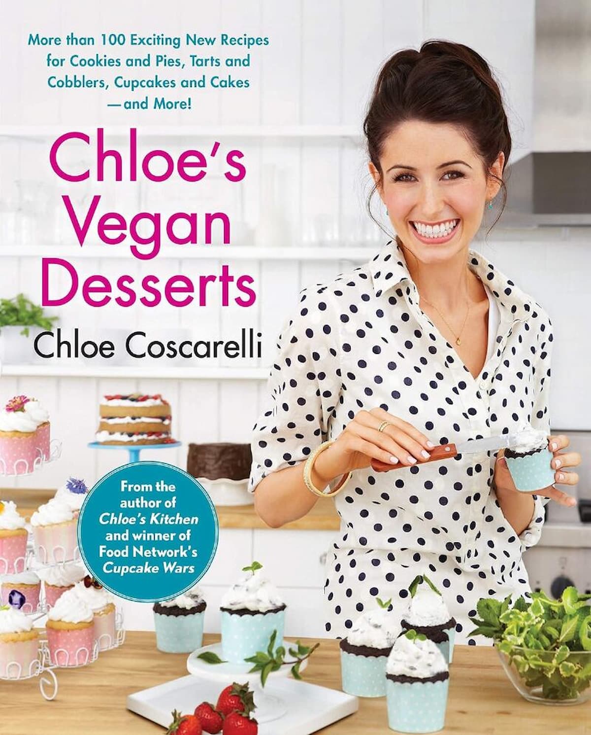 Cover art for Chloe's Vegan Desserts cookbook by Chloe Coscarelli.