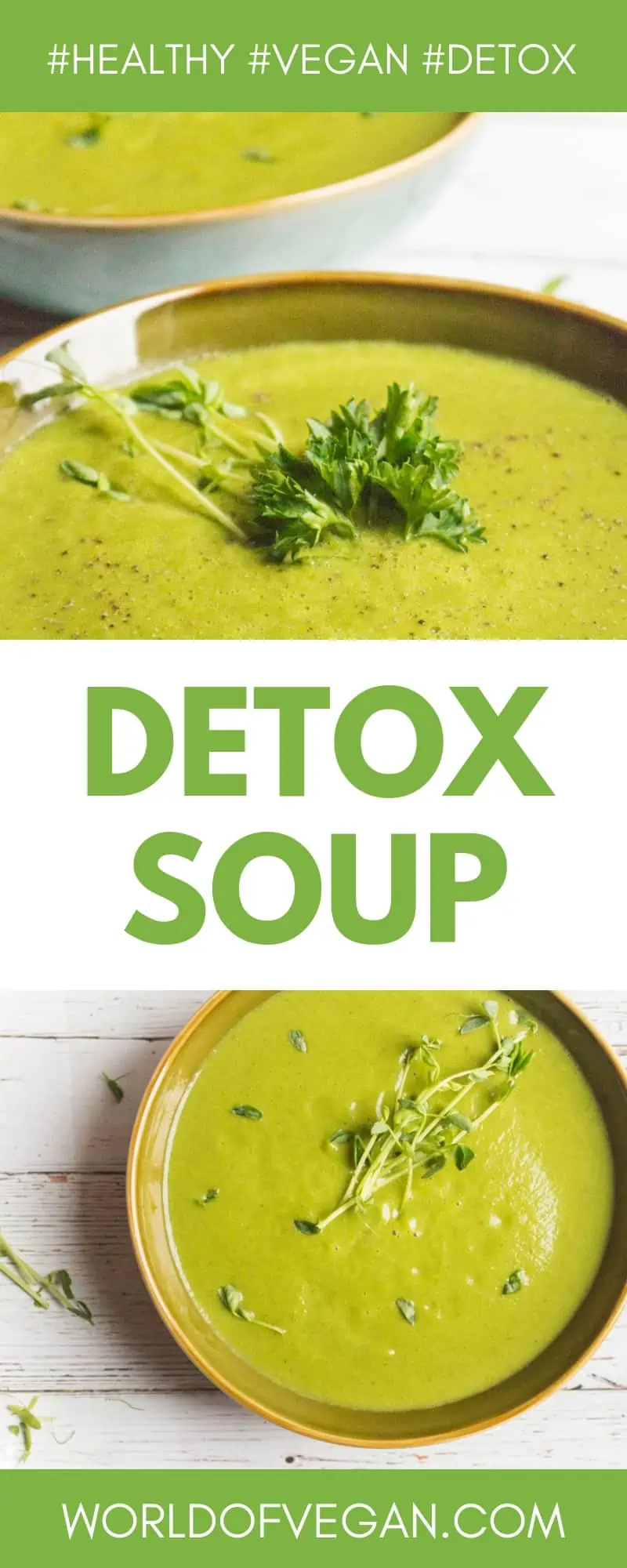 Cleansing Soup | Green Detox Soup | World of Vegan | #vegan #soup #detox #cleanse #healthy #parsley