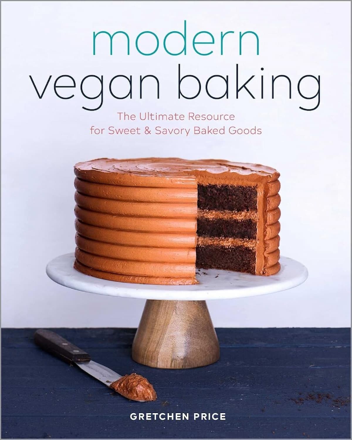 Cover art for Modern Vegan Baking cookbook, by Gretchen Price.