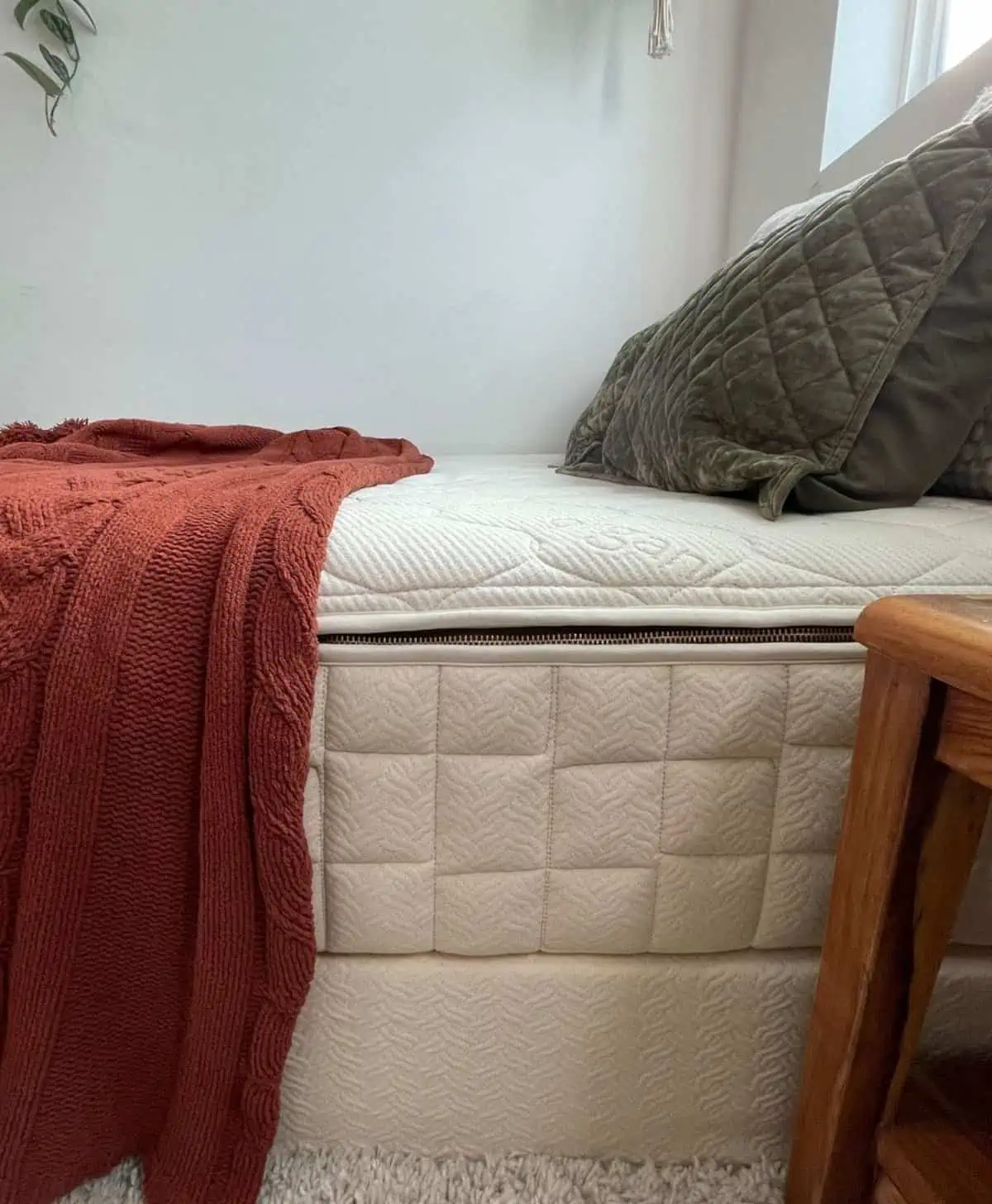 A Naturepedic brand vegan mattress.