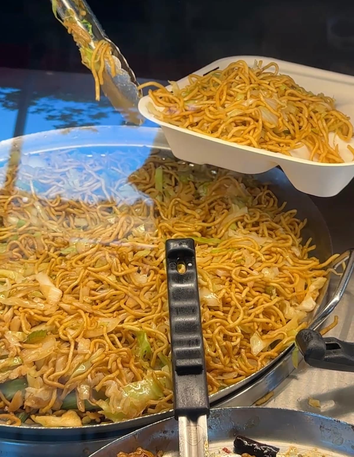 Chow mein noodles at Panda Express.