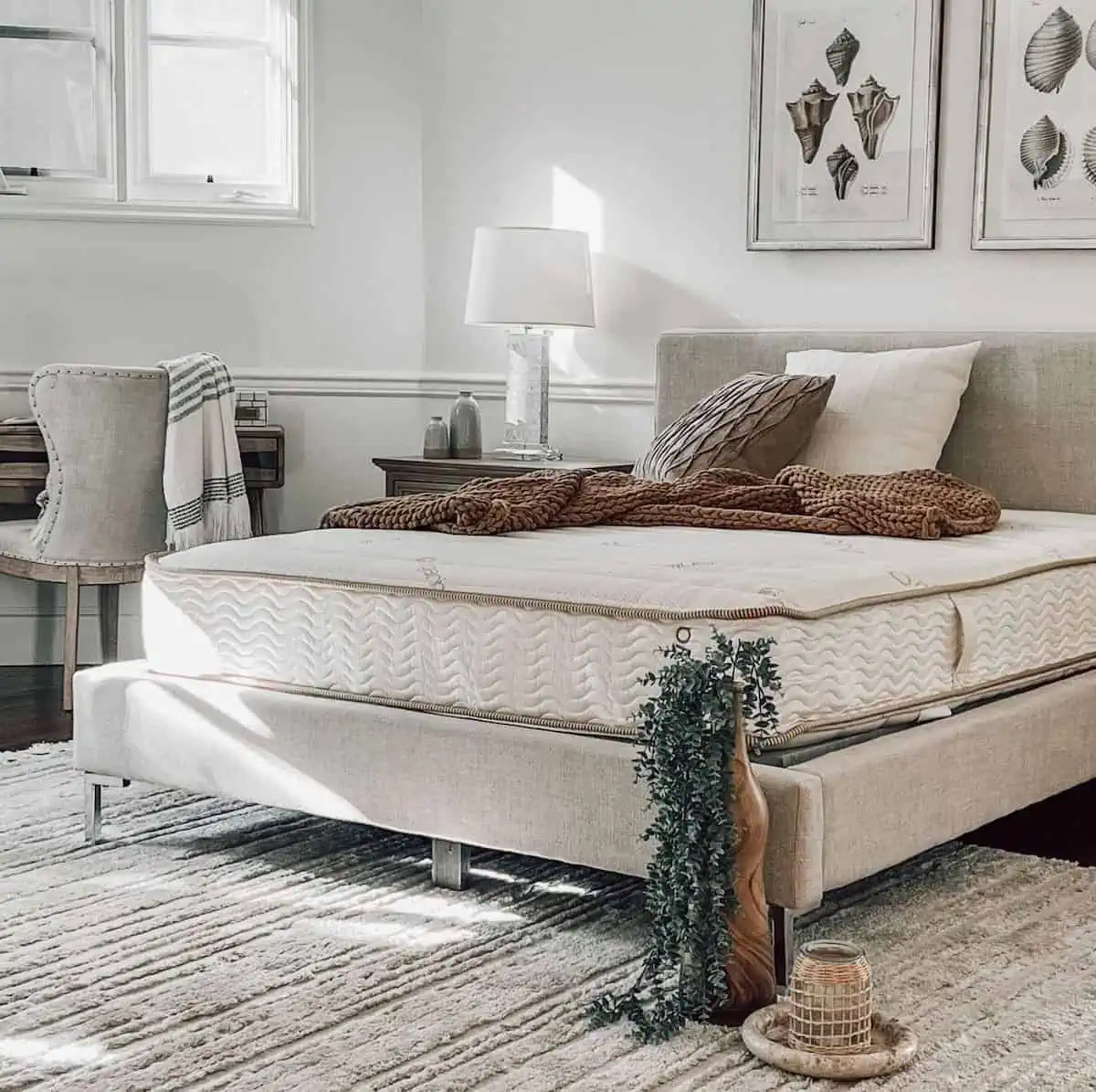 A Saatva brand vegan mattress.