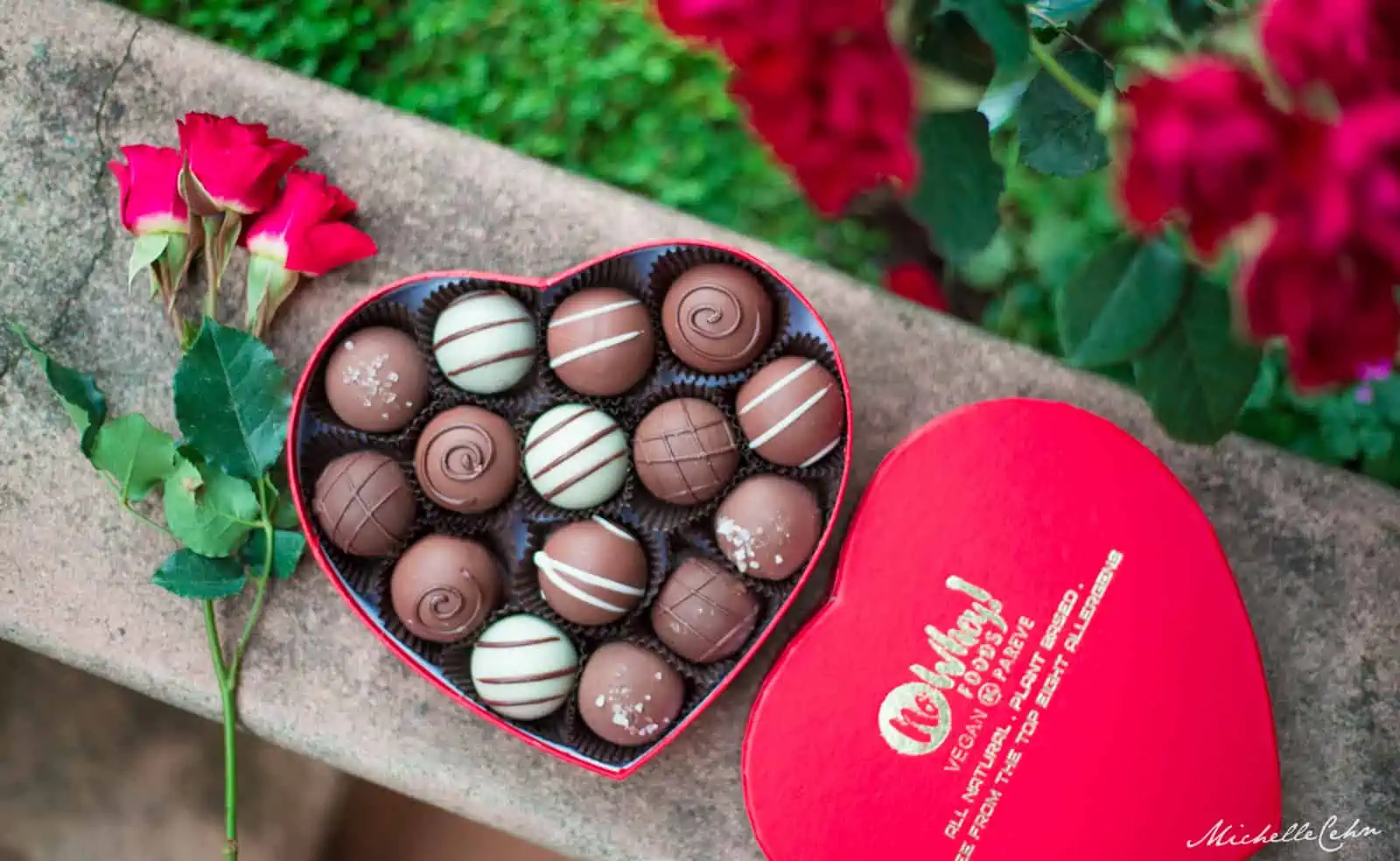 Box of vegan chocolate truffles from No Whey Foods.
