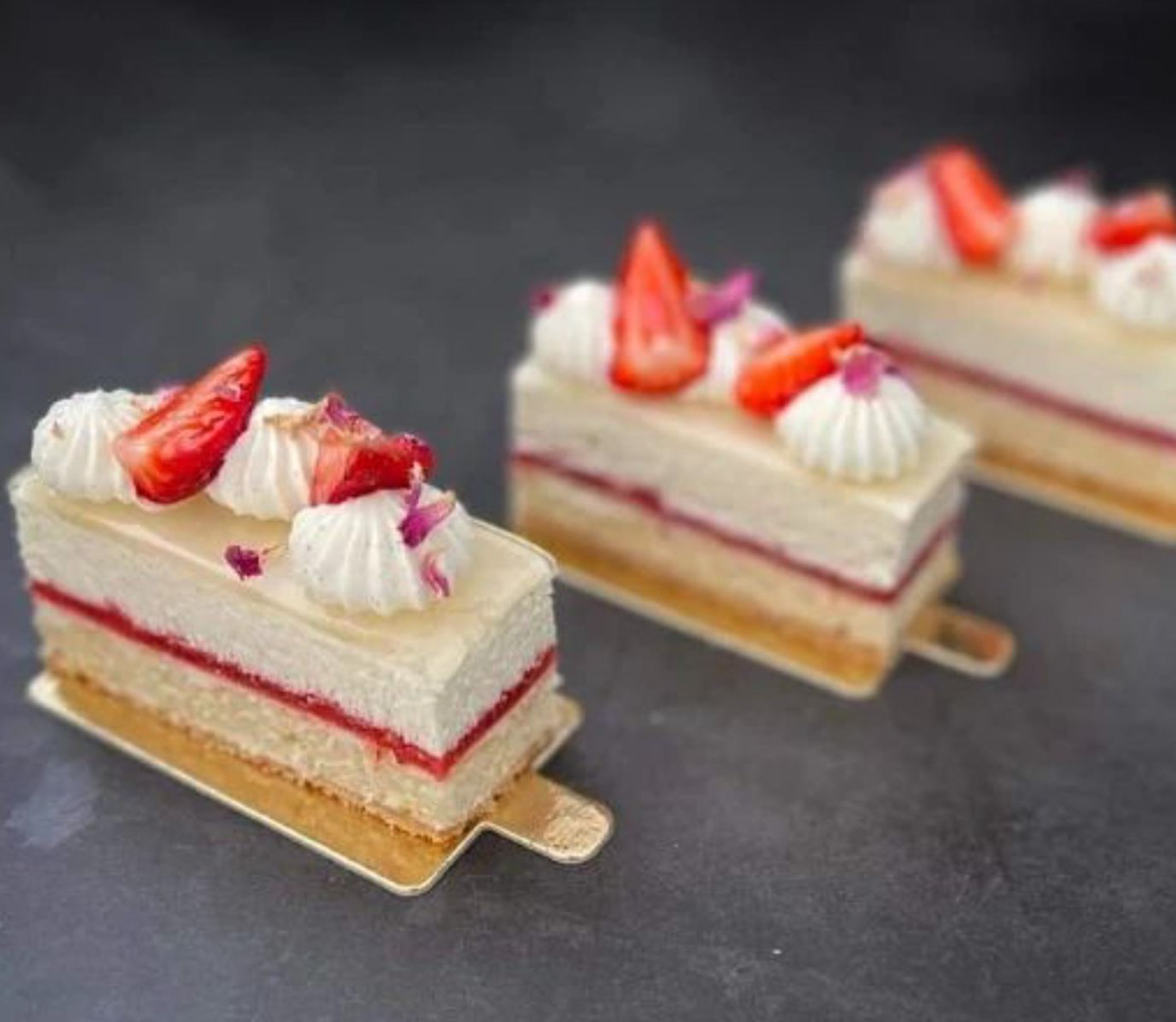 Strawberry-elderflower cheesecake from Vegan Culinary Academy vegan cooking classes.