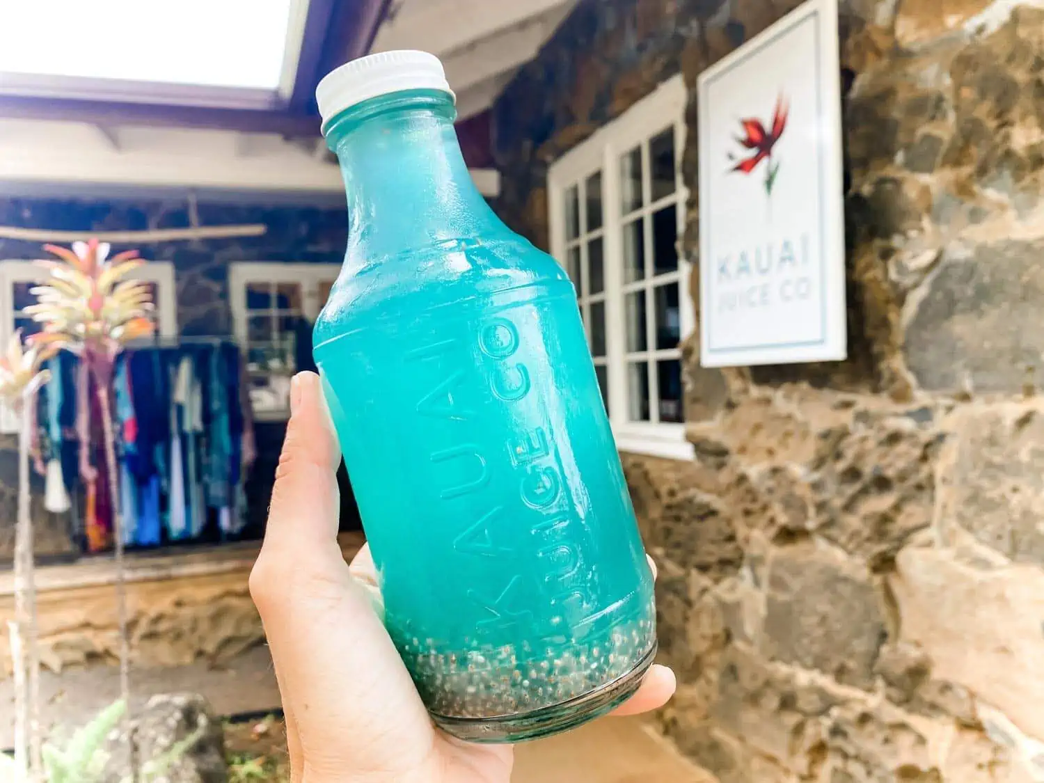 The Avatar Blue Juice from Kauai Juice Co in Hawaii
