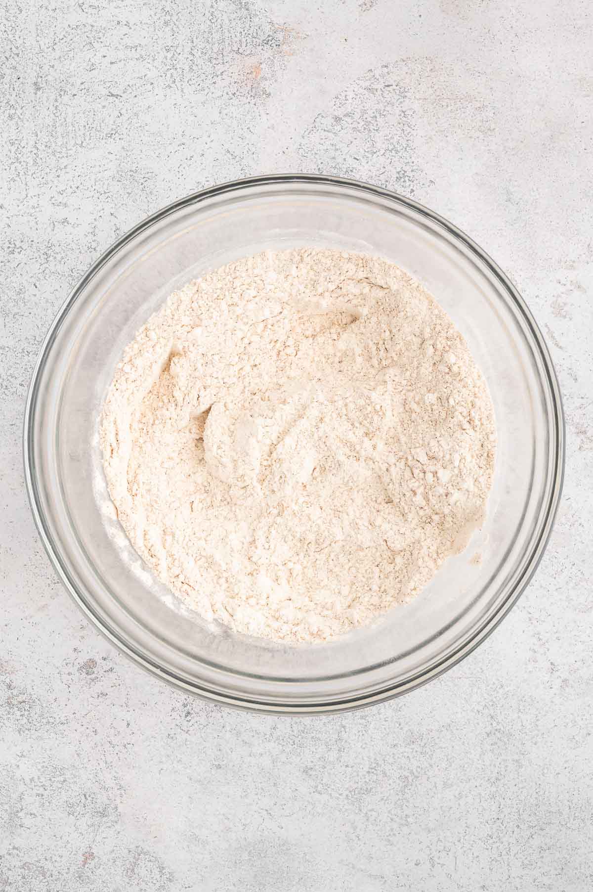 Flour and spice mixture in a bowl.