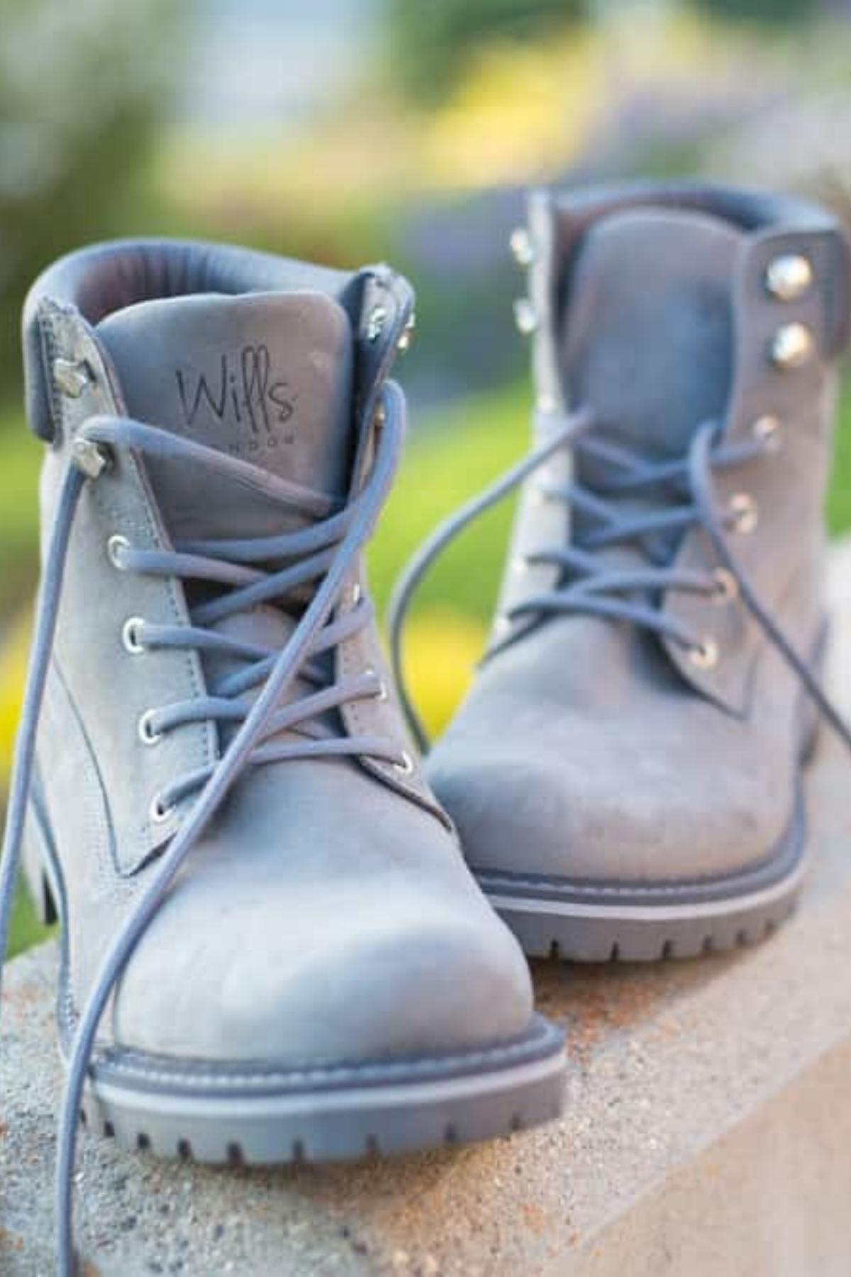 A pair of vegan boots by Will's Vegan Shoes.