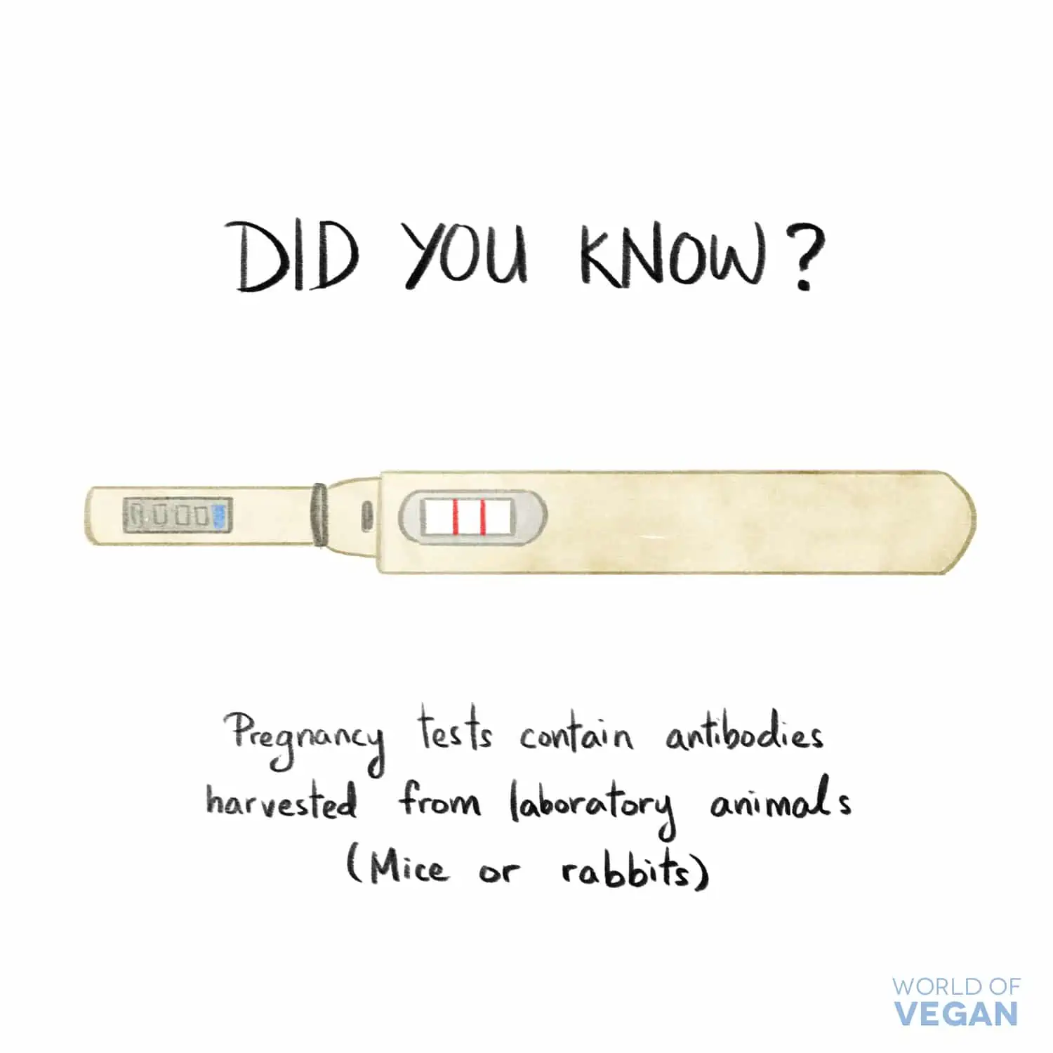 World of Vegan Pregnancy Test Art | WorldofVegan.com