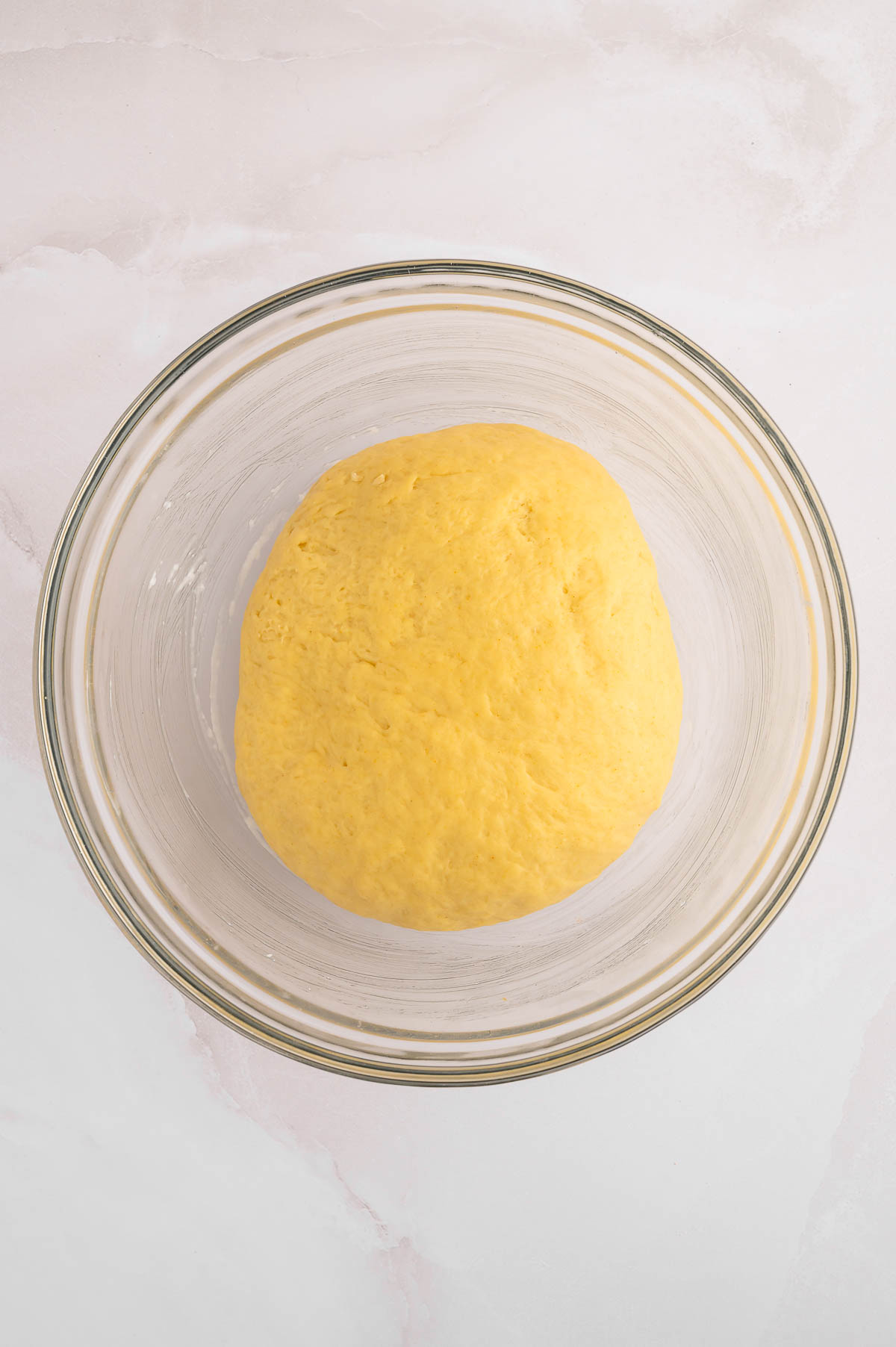 Dough in a bowl.