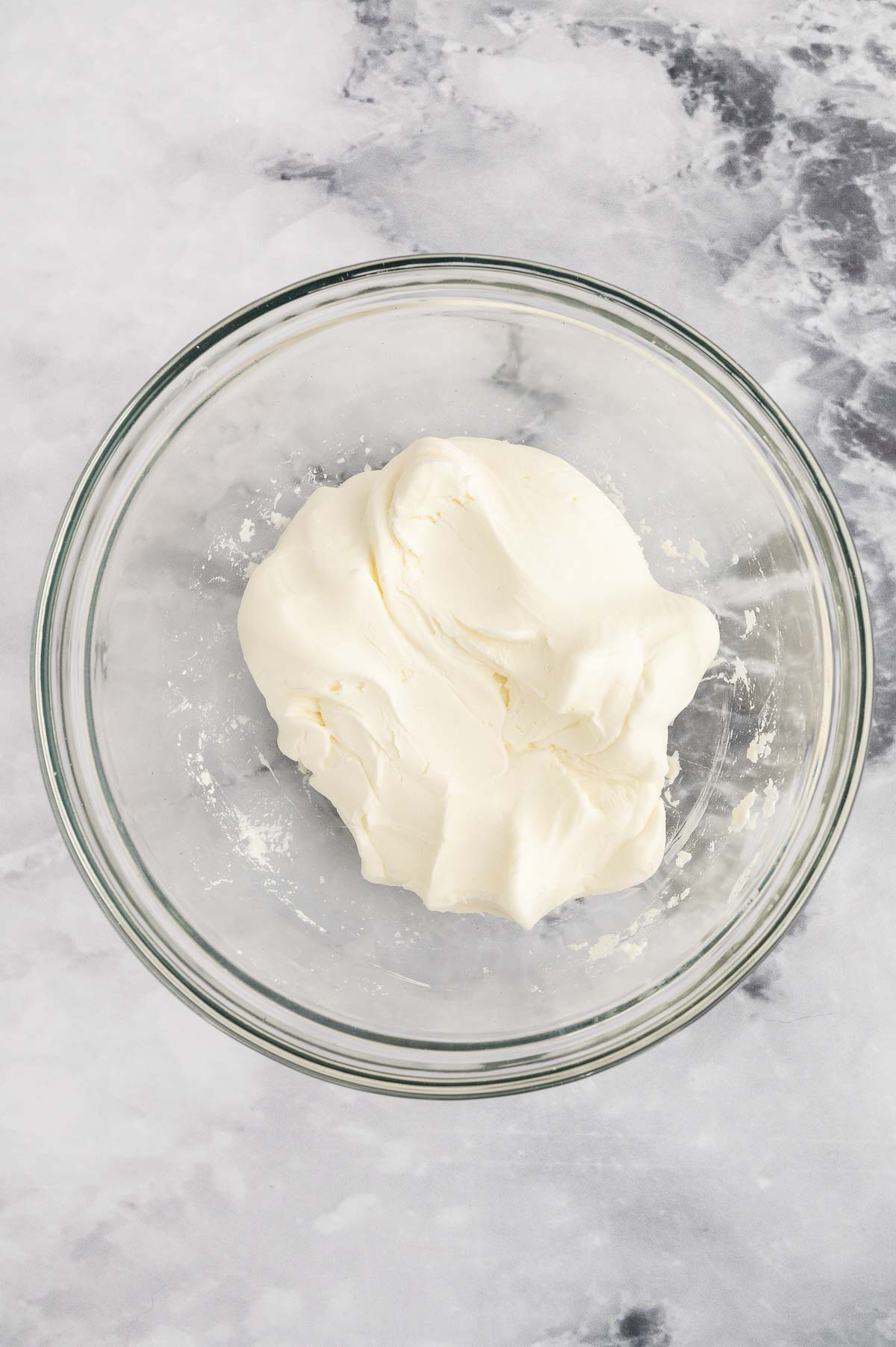 Cloud dough mixed in a bowl.