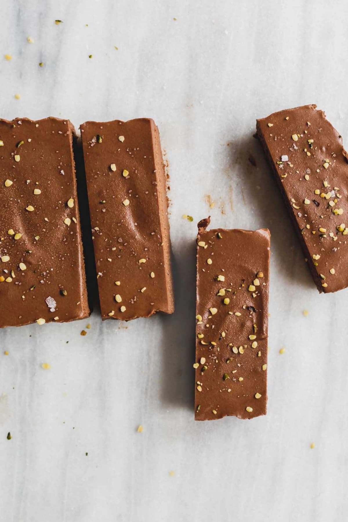 Vegan sweet potato fudge with hemp hearts.