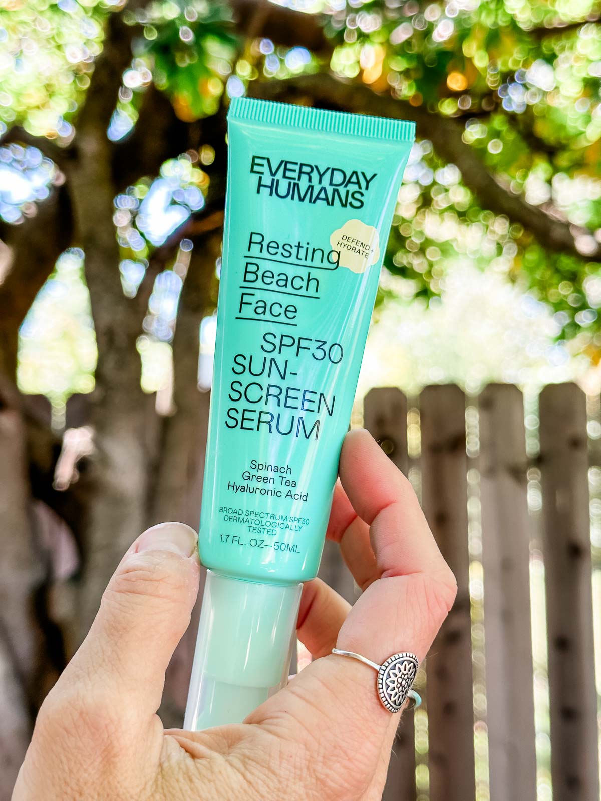 A tube of Everyday Humans vegan sunscreen.