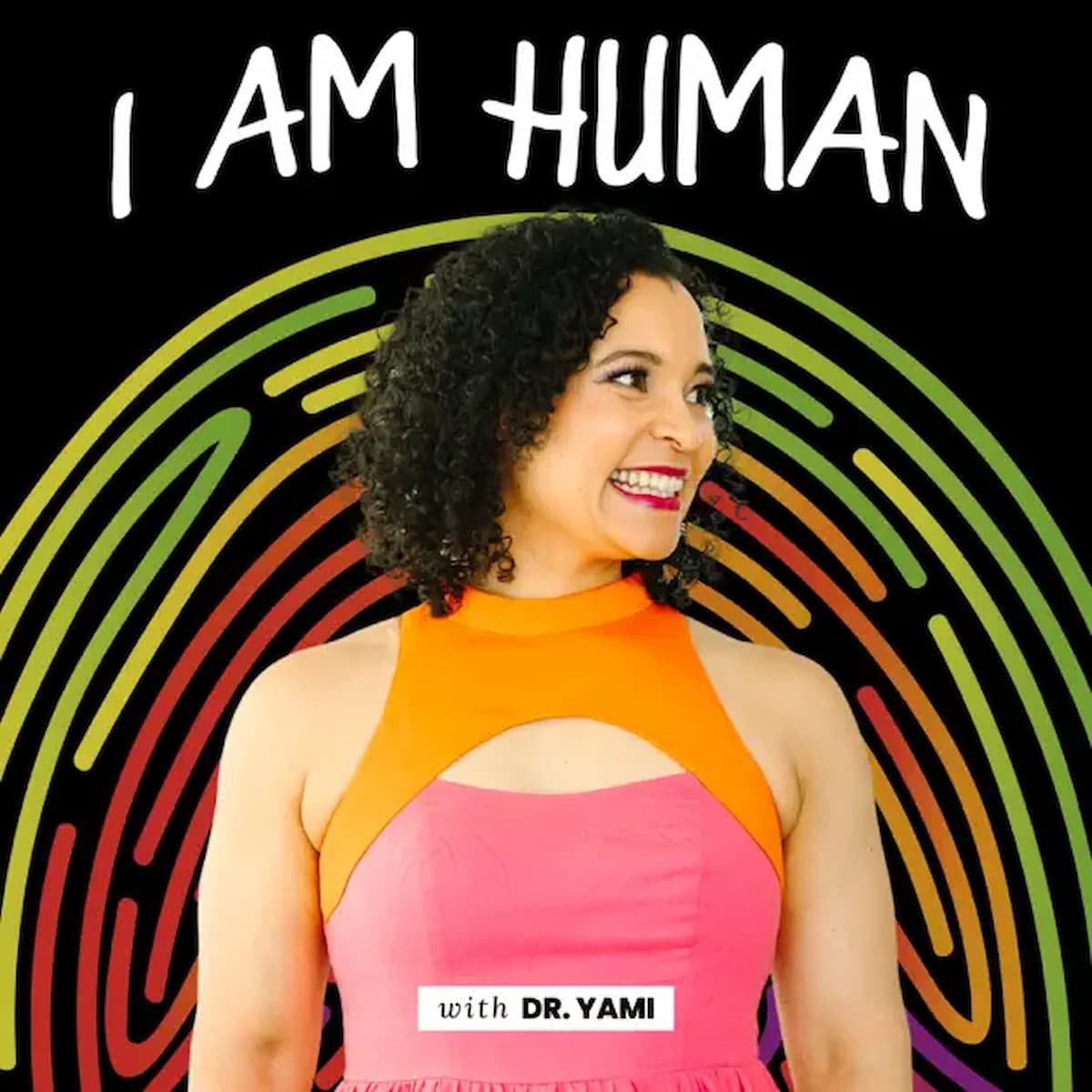 Cover art for the I Am Human vegan podcast.