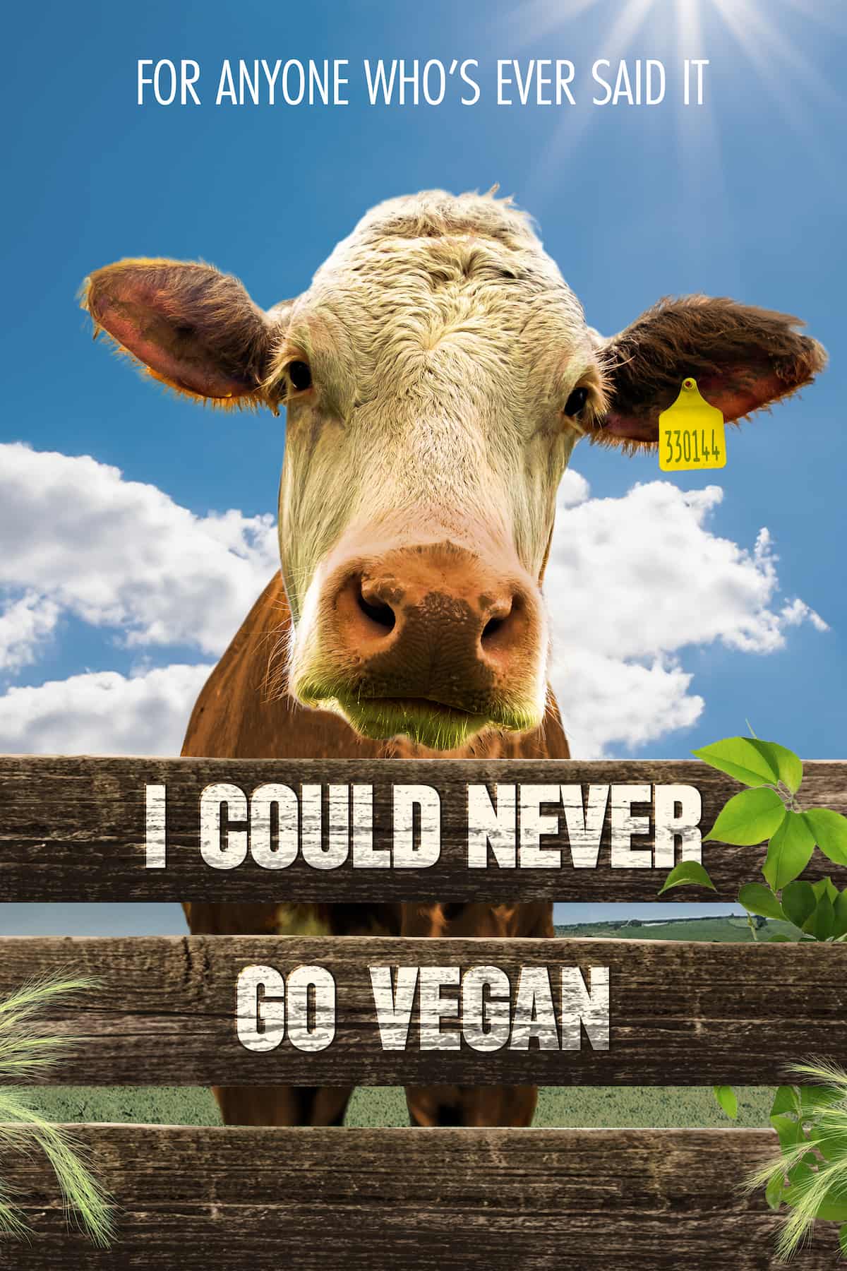 Cover art for the vegan documentary, I Could Never Go Vegan.