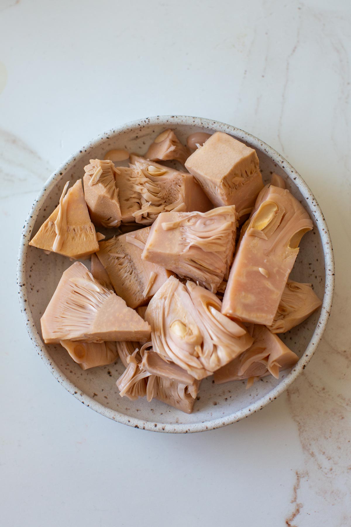 A bowl of jackfruit pieces.