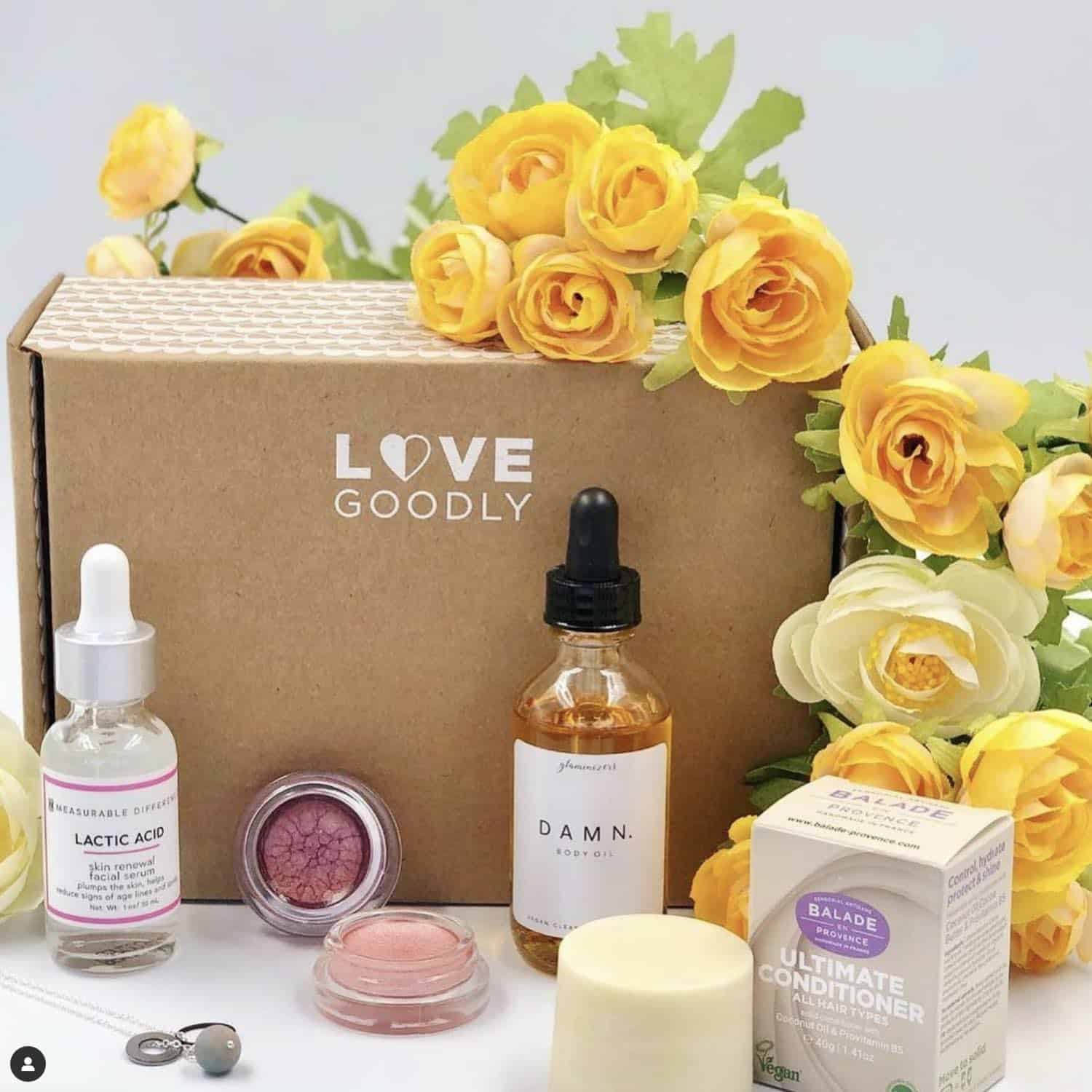 A Love Goodly vegan cruelty-free lifestyle subscription box.
