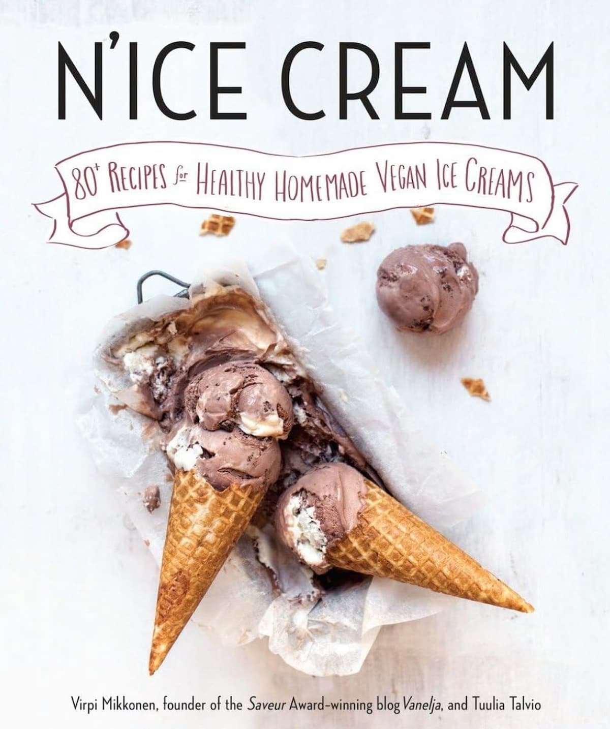 Cover art of the N'Ice Cream vegan ice cream cookbook.