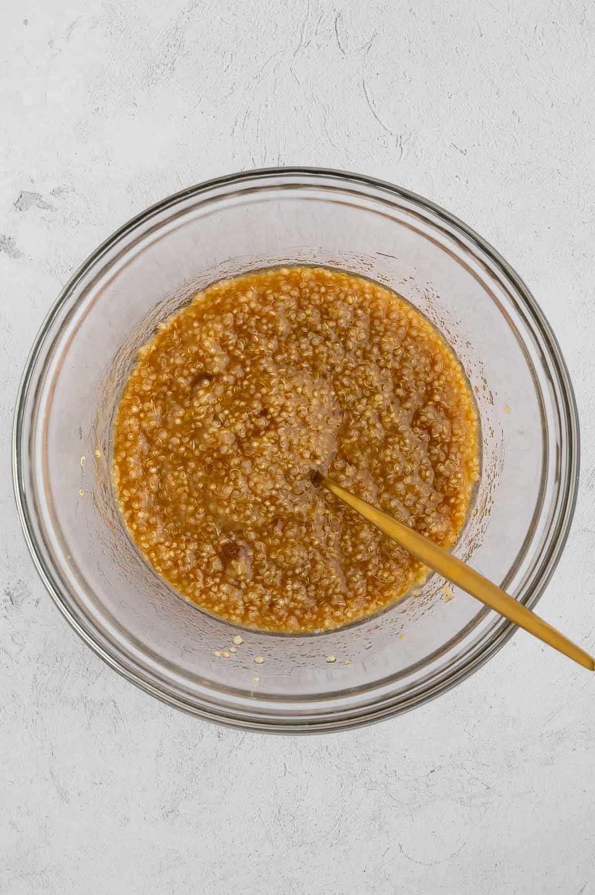 Quinoa batter in a bowl.