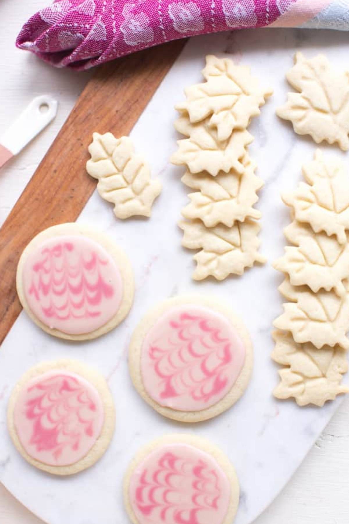 Vegan sugar cookies with icing.