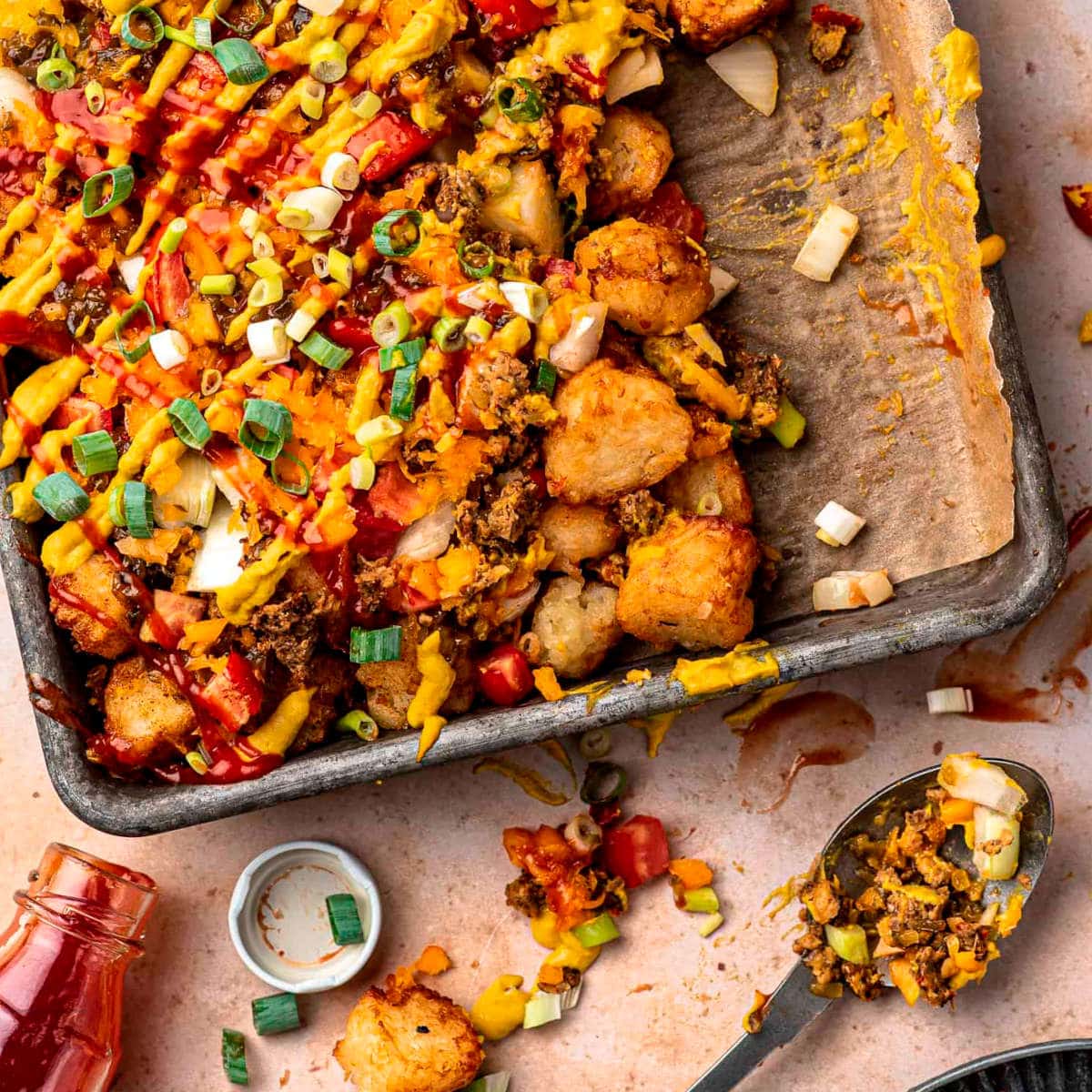 Cheesy Vegan Tater Tot Casserole