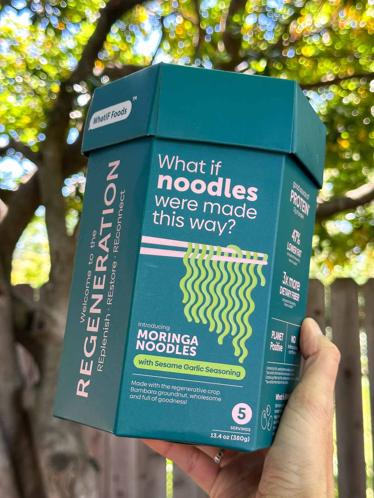 A package of WhatIF brand vegan noodles.