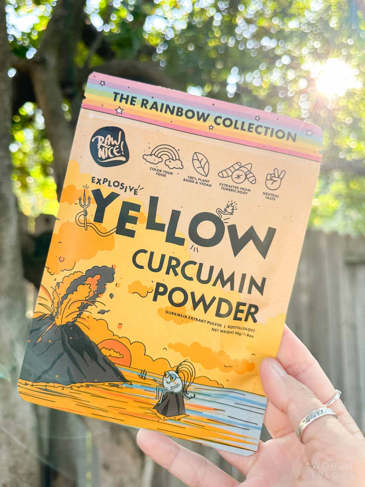 A bag of turmeric powder.